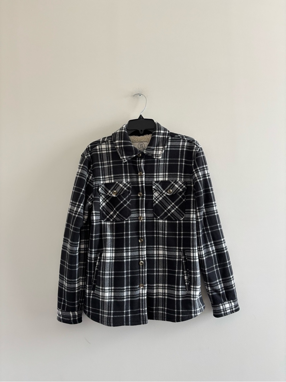 Sage Collective Flannel Jacket Plaid Sherpa Lined Black Women S Outdoor Western